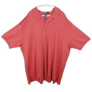 POLO RALPH LAUREN Muted Red Blue Pony Short Sleeve Classic Polo Shirt 4XB NWT